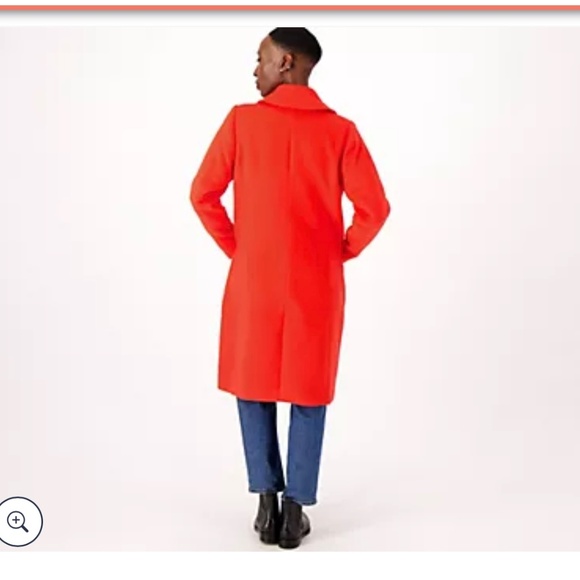 Candace Cameron Bure Regular Button-Front Tailored Coat. Size S - Picture 3 of 12